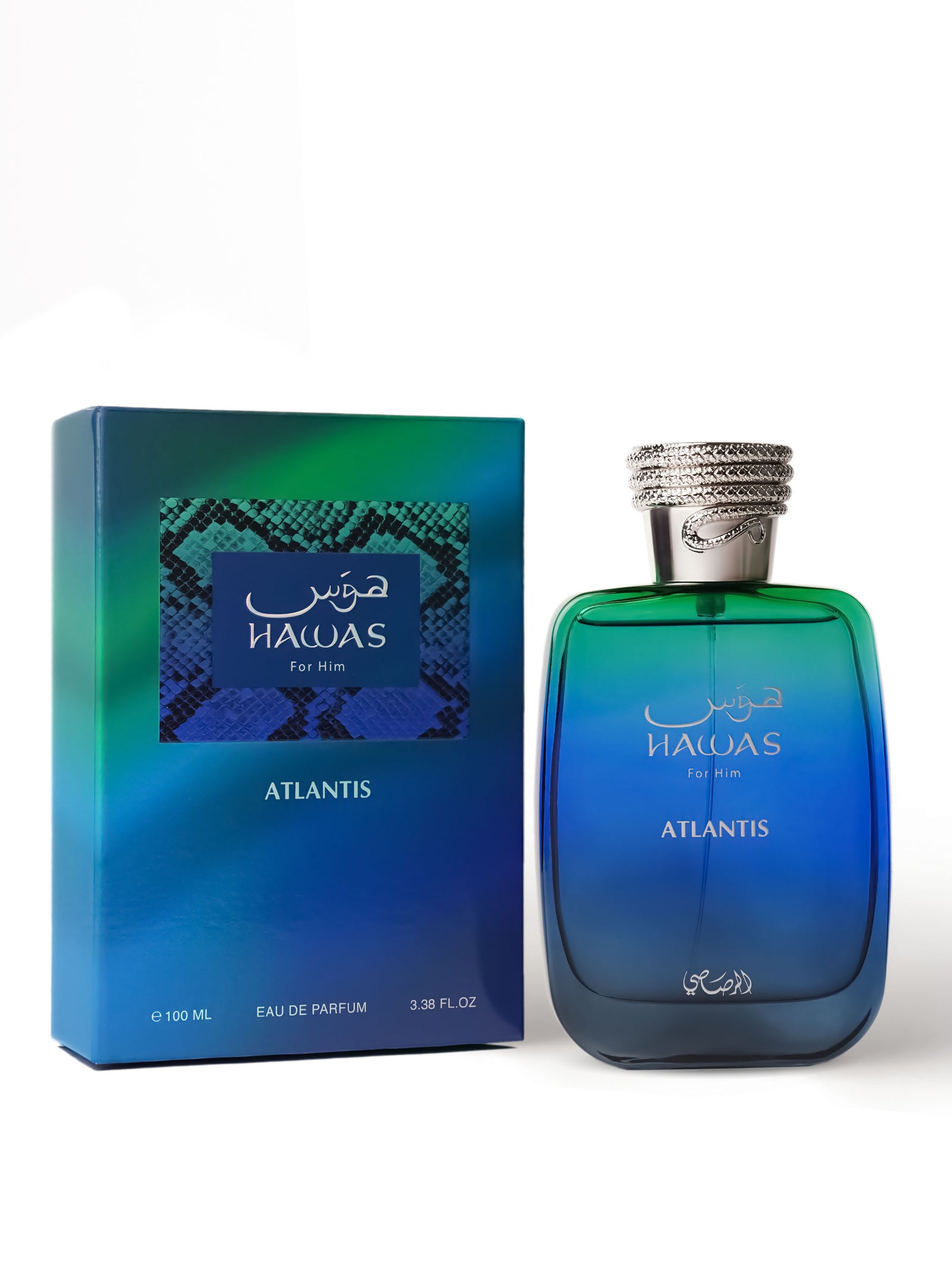 Rasasi Hawas Atlantis EDP 100 ml rohekassinine parfüümipudel