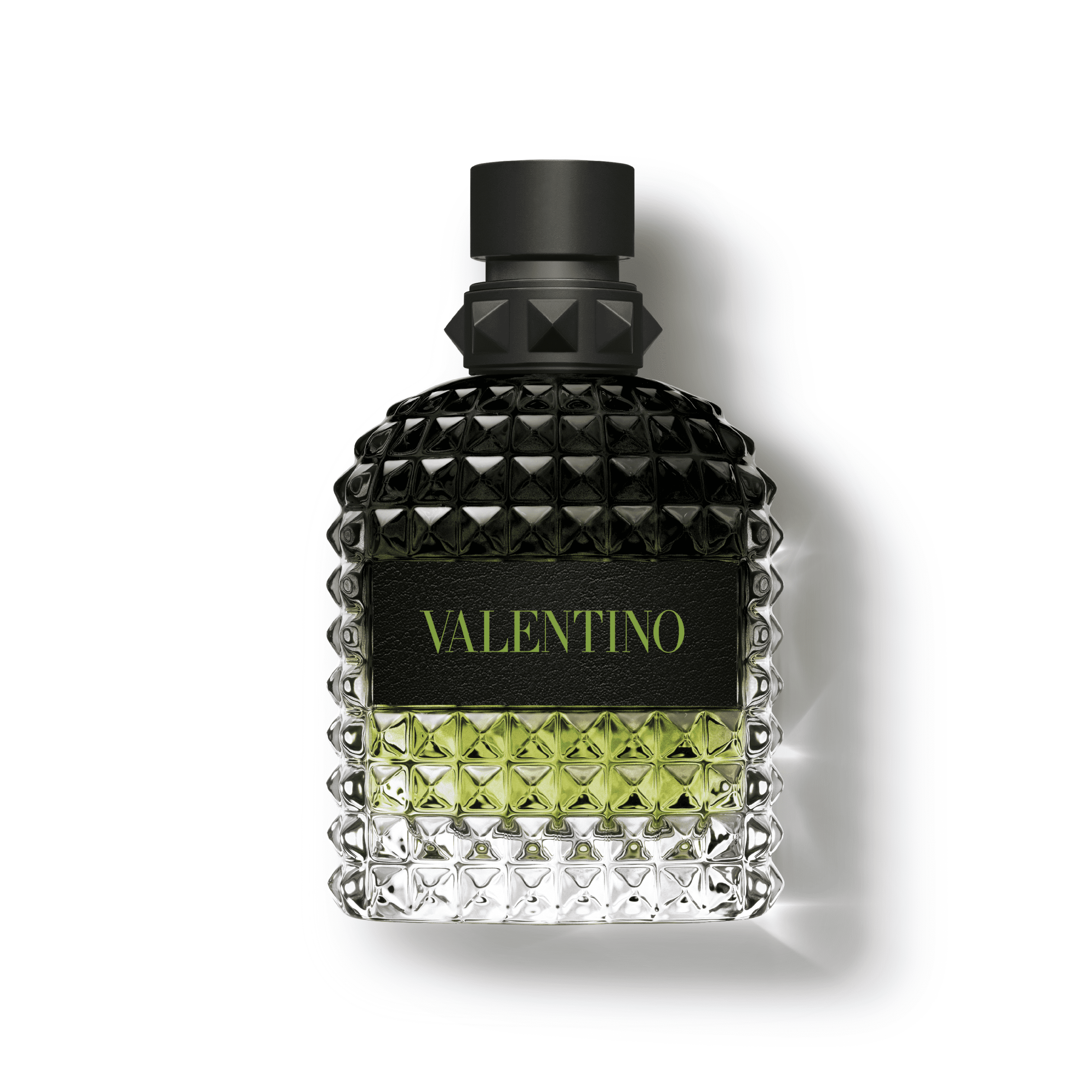 Valentino Uomo Born In Roma Green Stravaganza Eau de Toilette 100 ml roheline rombikujuline pudel rohelise kirjaga