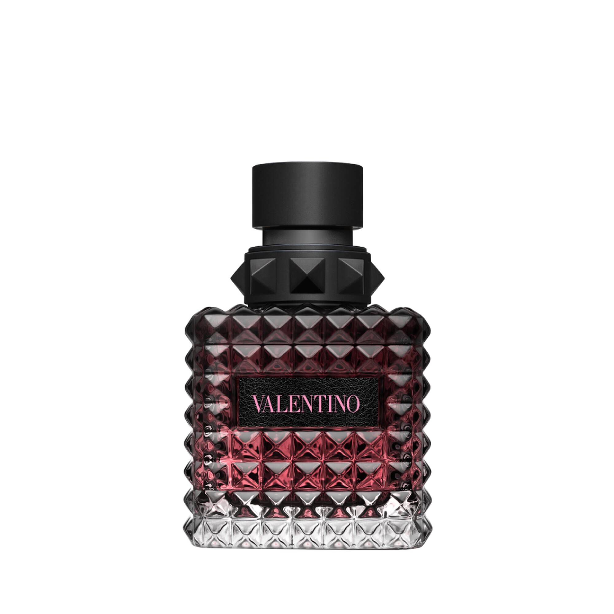 Valentino Donna Born In Roma Intense Eau de Parfum 50 ml tumekirsipunane, peaaegu must pudel