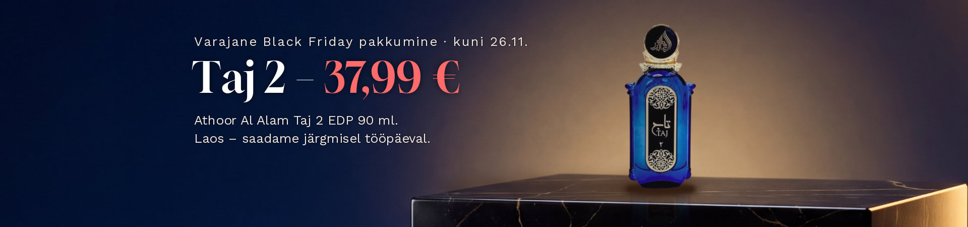 Varajane Black Friday pakkumine – Athoor Al Alam Taj 2 EDP 90 ml hinnaga 37,99 €