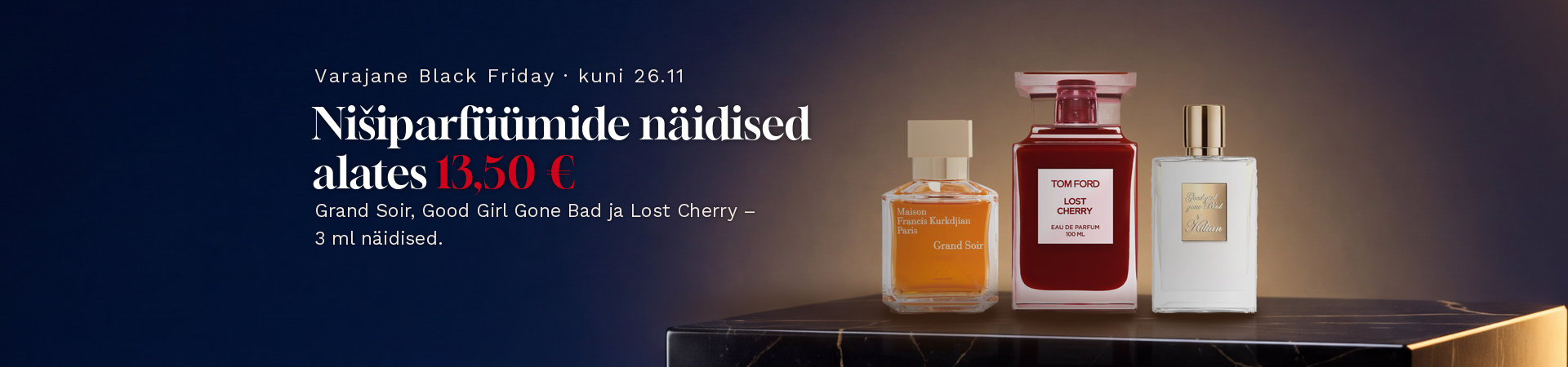 Varajane Black Friday – nišiparfüümide näidised alates 13,50 €