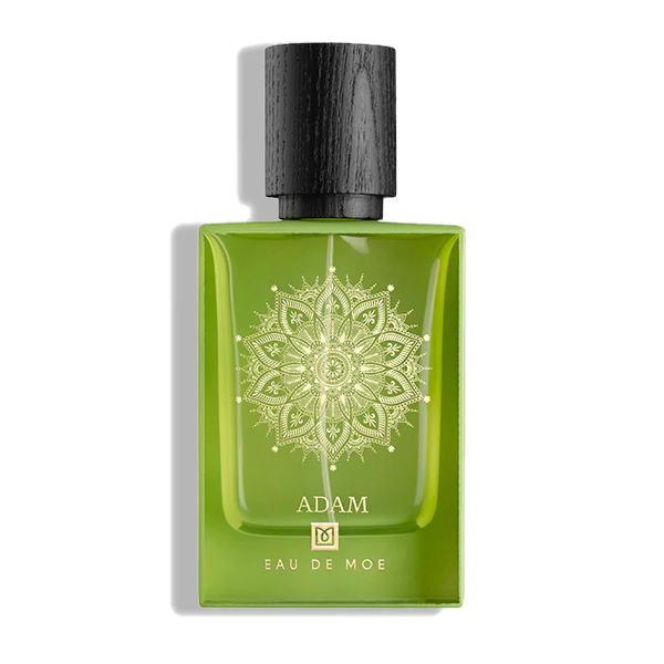 Eau de Moe ADAM Eau de Parfum 80 ml žalias buteliukas su auksiniu ornamentu
