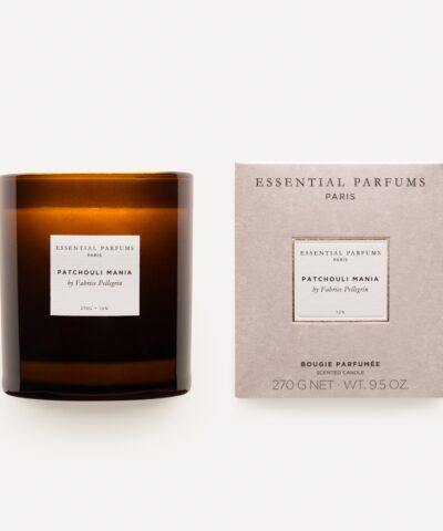 Essential Parfums Patchouli Mania lõhnaküünal 270 g, pruuni klaasi purk pakendiga