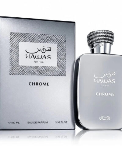 Rasasi Hawas Chrome EDP 100 ml hõbedane parfüümipudel