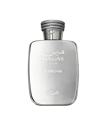 Rasasi Hawas Chrome EDP 100 ml hõbedane parfüümipudel