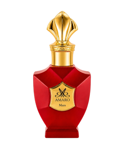 Amaro Mars Extrait de Parfum 50 ml sügavpunane pudel kuldse etiketiga