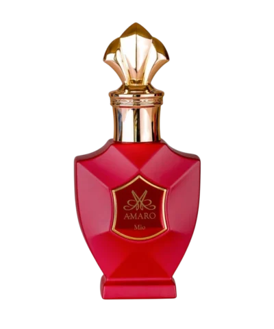 Amaro Mio Extrait de Parfum 50 ml sügavpunane pudel punase etiketiga