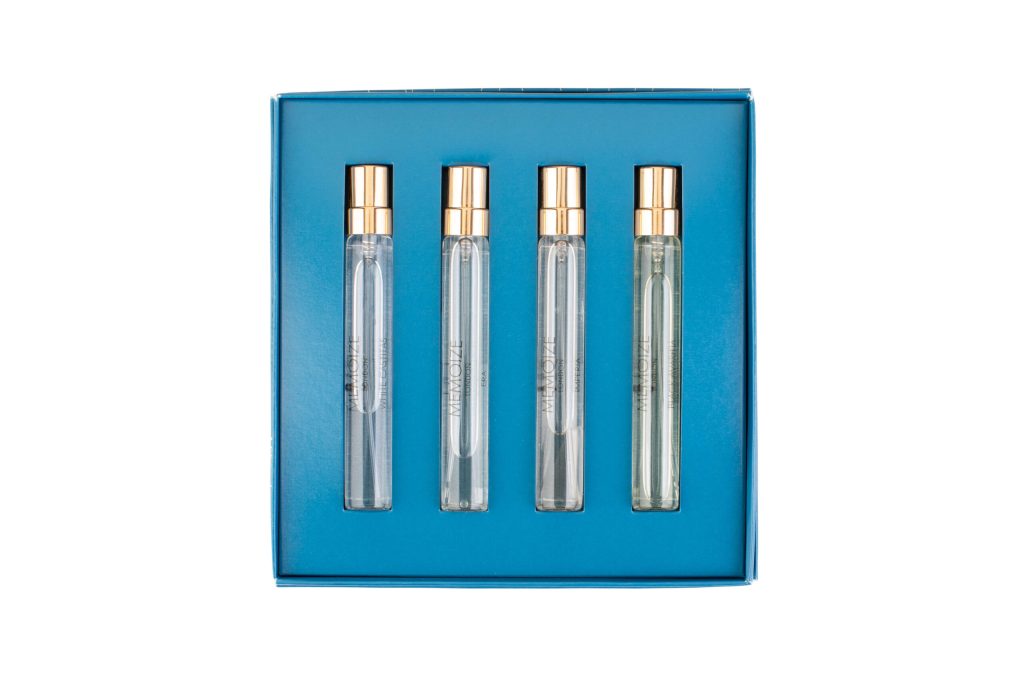 Komplekt Memoize Collection I: White Castitas Extrait 7.5 ml + Era Extrait 7.5 ml + Imperia Extrait 7.5 ml + Black Avaritia EDP 7.5 ml