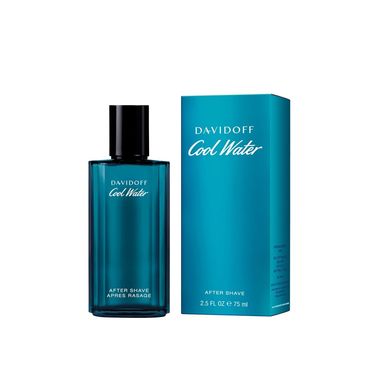Davidoff Cool Water Man po skutimosi losjonas 75 ml mėlynas buteliukas su pakuote