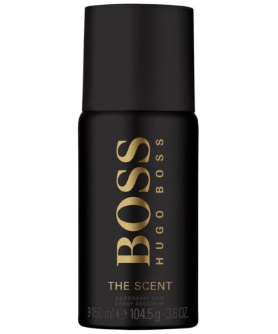 Hugo Boss The Scent for Him dezodorantas purškiklis 150 ml juoda skardinė su auksiniu užrašu