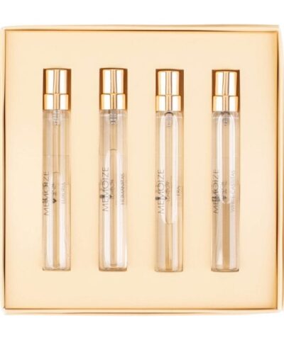 Komplekt Memoize Collection III: Luxuria Extrait 7.5 ml + White Castitas Extrait 7.5 ml + Era Extrait 7.5 ml + Humanitas Extrait 7.5 ml kvepalų buteliukas