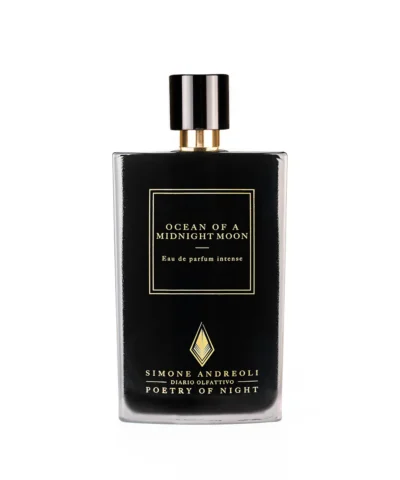 Simone Andreoli Ocean of a Midnight Moon EDP 100 ml must ristkülikukujuline pudel kuldse etiketiga