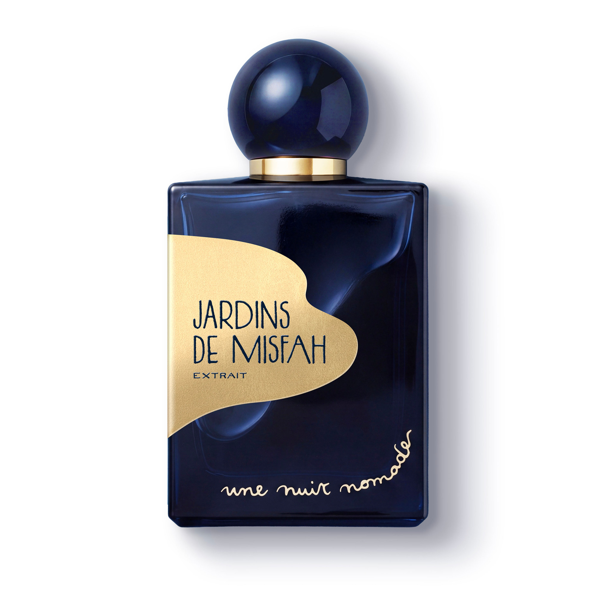Une Nuit Nomade Jardins de Misfah Extrait de Parfum 100 ml tamsiai mėlynas buteliukas su auksine juostele