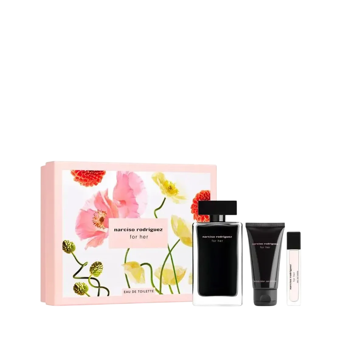 Komplekt Narciso Rodriguez: For Her EDT 100 ml + For Her EDT 10 ml + For Her Hydrating Body Lotion 50 ml