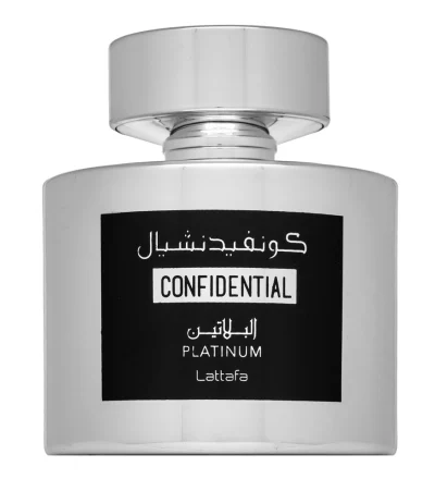 Lattafa Confidential Platinum EDP 100 ml kvepalų buteliukas