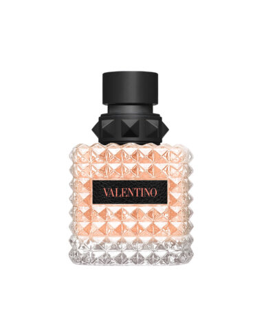 Valentino Donna Born In Roma Coral Fantasy Eau de Parfum 50 ml korallivärvi pudel oranži kirjaga