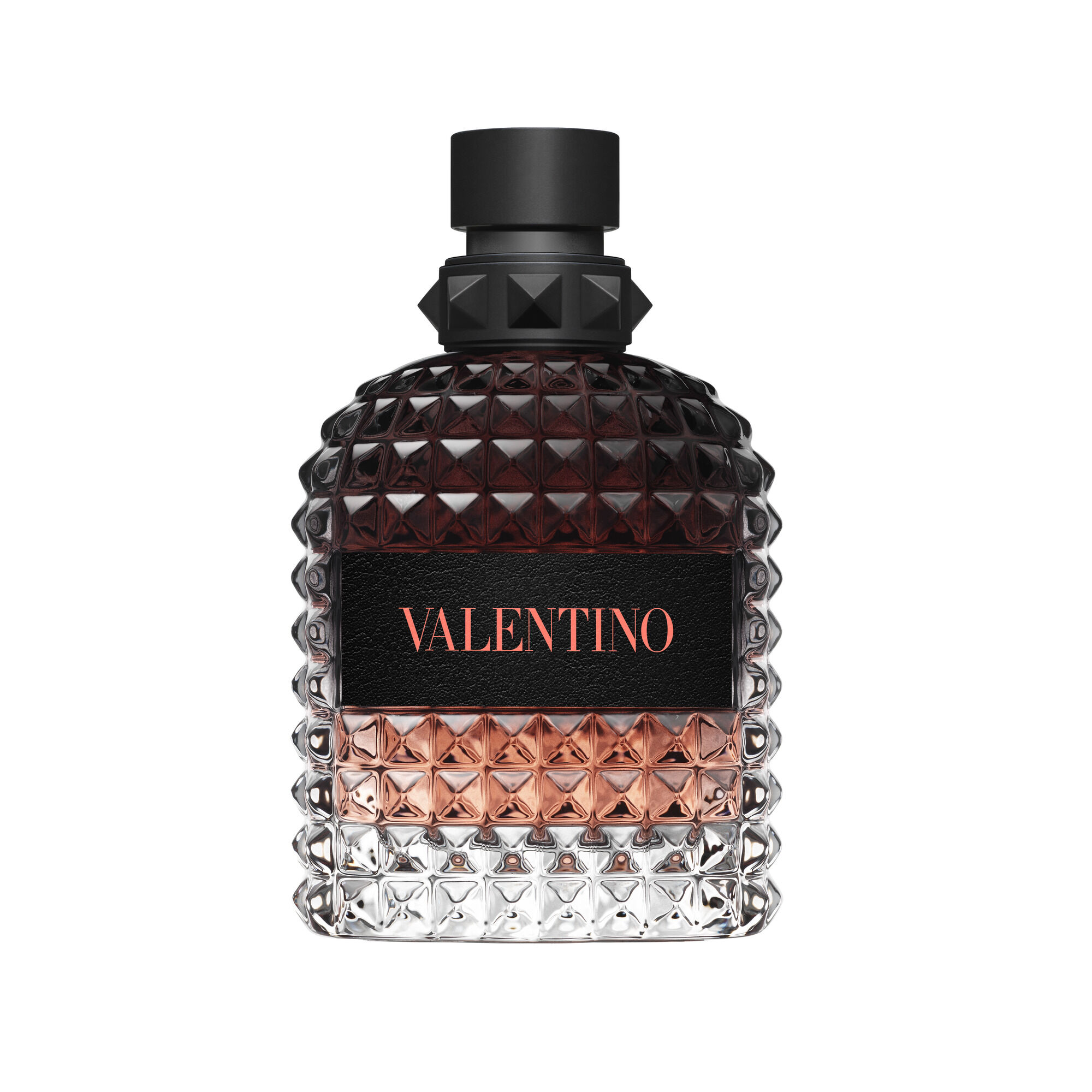 Valentino Uomo Born In Roma Coral Fantasy Eau de Toilette 100 ml korallivärvi rombikujuline pudel