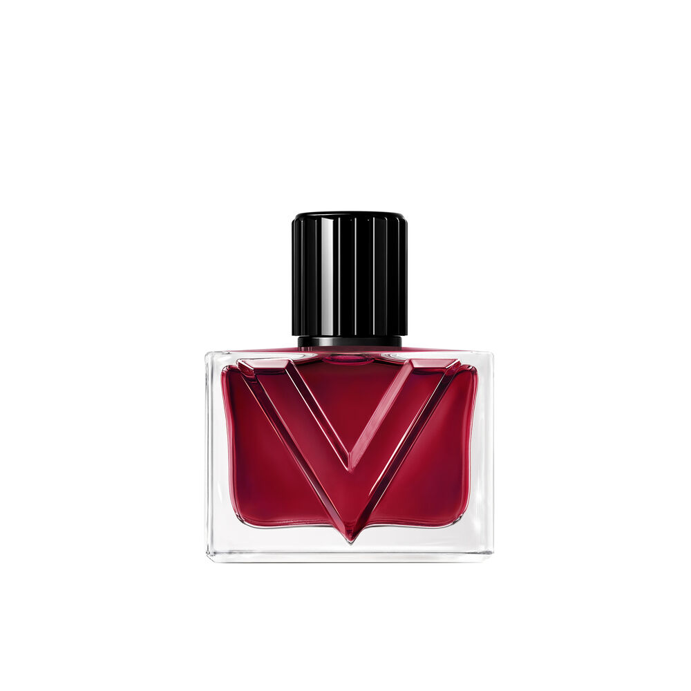 Valentino Vendetta Donna Eau de Parfum 30 ml ristkülikukujuline läbipaistev pudel punase V-kujuga