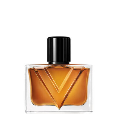 Valentino Vendetta Uomo Eau de Parfum 50 ml läbipaistev ristkülikukujuline pudel merevaigukarva vedelikuga
