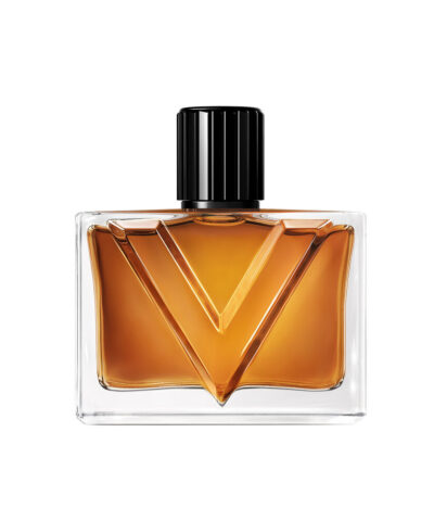 Valentino Vendetta Uomo Eau de Parfum 90 ml läbipaistev ristkülikukujuline pudel merevaigukarva vedelikuga